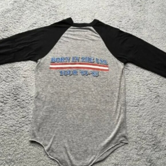 Bruce Springsteen Original 1984 Tour T-shirt Size M Vintage Born in USA Raglan - Picture 2 of 5